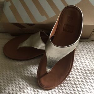 New pale gold fit flops